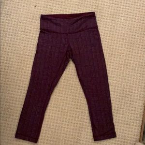 Purple lululemon wunder under leggings size 6